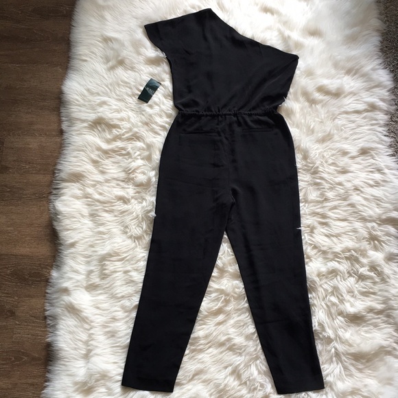 NWT Lauren Ralph Lauren Black One Shoulder Jumpsuit - Picture 10 of 16